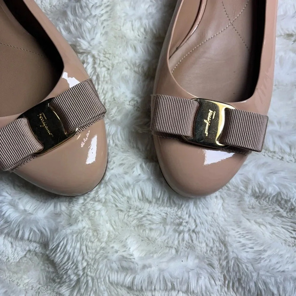 SALVATORE FERRAGAMO Varina Patent Leather Ballet Flats - Picture 6 of 11
